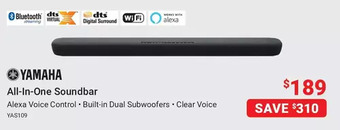 Visions Electronics Yamaha all-in-one soundbar offer