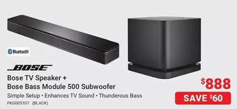 Visions Electronics Bose tv speaker + bose bass module 500 subwoofer offer