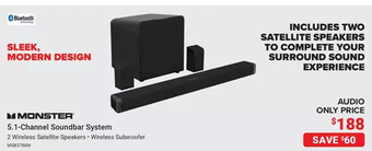 Visions Electronics Monster 5.1-channel soundbar system offer