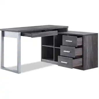 The Brick Owen reversible corner desk - distressed grey | matching bookcase offer