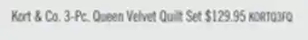 The Brick Velvet quilt 3-piece full/queen comforter set offer