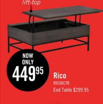 The Brick Rico coffee table with lift top - grey offer