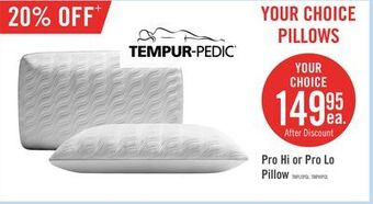 The Brick Tempur-align prolo queen pillow - stomach/back sleeper offer