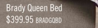 The Brick Brady upholstered queen bed offer