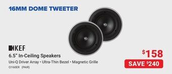 Visions Electronics Kef 6.5" in-ceiling speakers offer