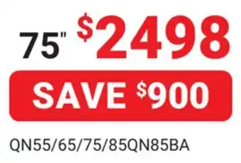 Visions Electronics Samsung neo qled 4k qn85ba 4k hdr neo qled smart tv offer