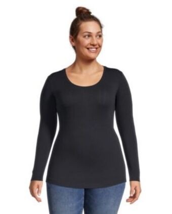 Mark's Women's long sleeve fitted scoop neck t shirt offer