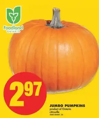 No Frills Jumbo pumpkins offer