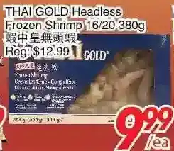 Foody World Thai gold headless frozen shrimp 16/20 offer