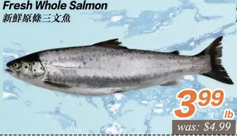 Seasons Foodmart Fresh whole salmon offer