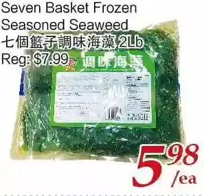 Tone Tai Supermarket Seven basket frozen seasoned seaweed offer