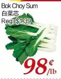 Tone Tai Supermarket Bok choy sum offer