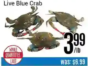 Nations Fresh Foods Live blue crab offer