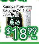 Ample Food Market Kadoya pure sesame oil offer