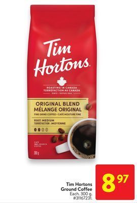 Walmart Tim hortons ground coffee offer