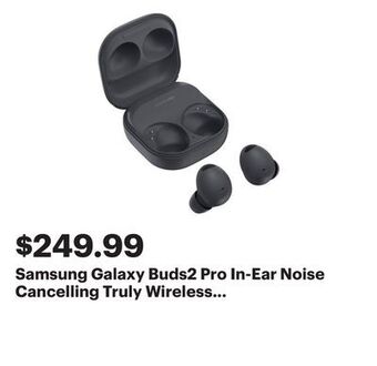 Best Buy Samsung galaxy buds2 pro in-ear noise cancelling truly wireless headphones - graphite offer