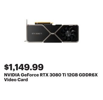 Best Buy Nvidia geforce rtx 3080 ti 12gb gddr6x video card offer