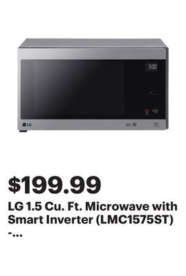 Best Buy Lg 1.5 cu. ft. microwave with smart inverter (lmc1575st) - stainless steel offer