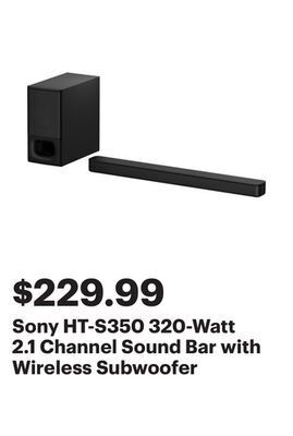 Best Buy Sony ht-s350 320-watt 2.1 channel sound bar with wireless subwoofer offer