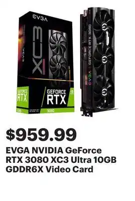 Best Buy Evga nvidia geforce rtx 3080 xc3 ultra 10gb gddr6x video card offer
