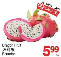 T&T Supermarket Dragon fruit offer
