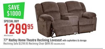 The Brick Hadley chenille reclining loveseat - chocolate offer