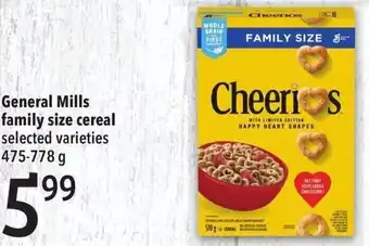 Freshmart General Mills Family Size Cereal 475-778g offer