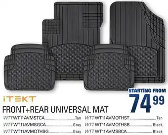NAPA Auto Parts Front+rear universal mat itekt offer