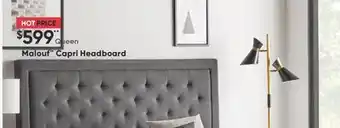 Sleep Country Malouf capri headboard queen offer