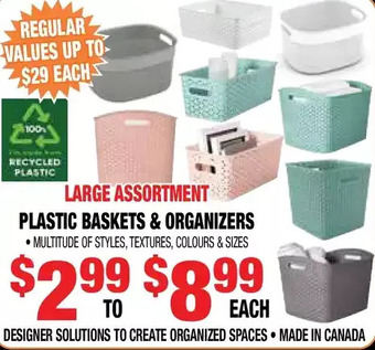 Len's Mill Stores Plastic baskets & organizers offer