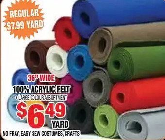 Len's Mill Stores 36" wide 100% acrylic felt offer