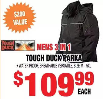 Len's Mill Stores Tough duck parka offer