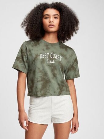 Gap Teen graphic boxy crop t-shirt offer