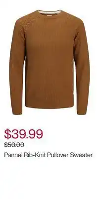 Pannel rib-knit pullover sweater