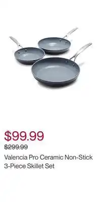 Hudson's Bay Valencia pro ceramic non-stick 3-piece skillet set offer