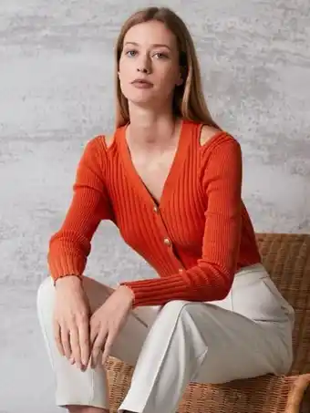 SheIn Motf premium cold shoulder cardigan offer