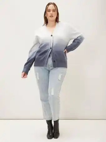 SheIn Motf premium plus wool blend ombre cardigan offer