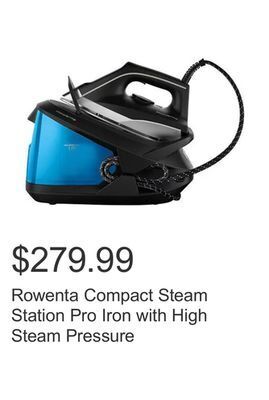 Costco Rowenta compact steam station pro iron with high steam pressure offer