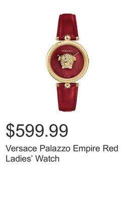 Costco Versace palazzo empire red ladies' watch offer