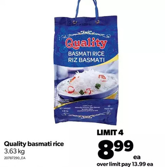 Real Canadian Superstore Quality basmati rice offer