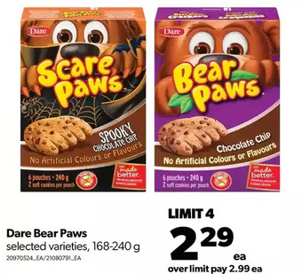 Real Canadian Superstore Dare bear paws offer