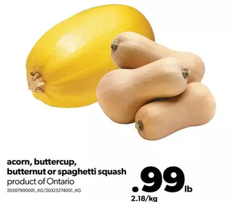 Real Canadian Superstore Acorn, buttercup, butternut or spaghetti squash offer