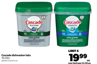 Real Canadian Superstore Cascade dishwasher tabs offer