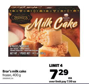 Real Canadian Superstore Brar's milk cake offer