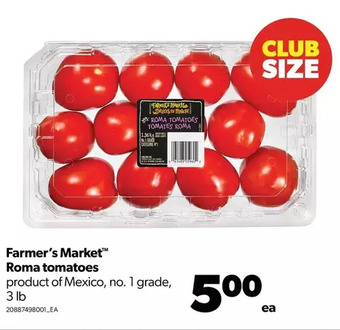 Real Canadian Superstore Farmer's market roma tomatoes offer
