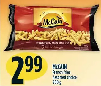 Marché Adonis Mccain french fries offer