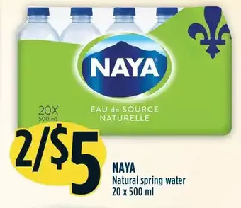 Marché Adonis Naya natural spring water offer