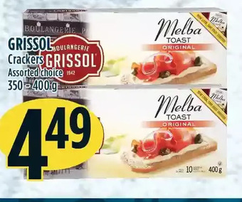 Marché Adonis Grissol crackers offer