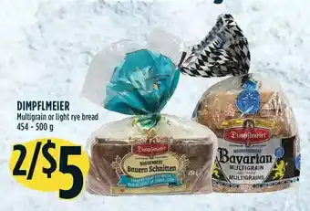 Marché Adonis Dimpflmeier multigrain or light rye bread offer