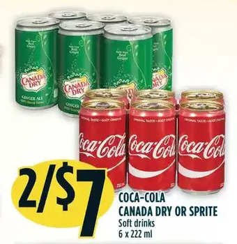 Marché Adonis Coca-cola, canada dry or sprite soft drinks offer
